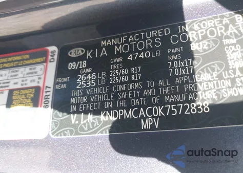 2019 Kia Sportage Lx from USA, damaged, VIN KNDPMCAC0K7572838